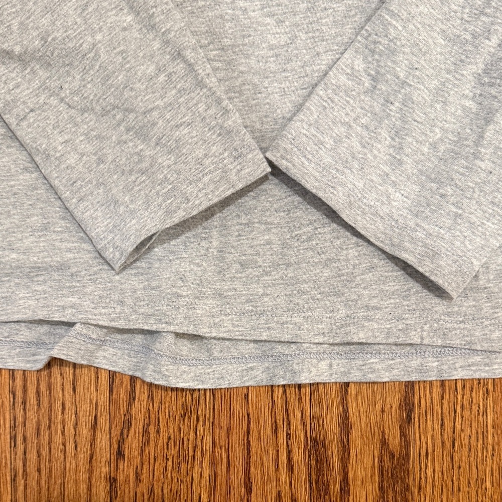 Lacoste Men's Heather Gray Long Sleeve Tee - Picture 4 of 4